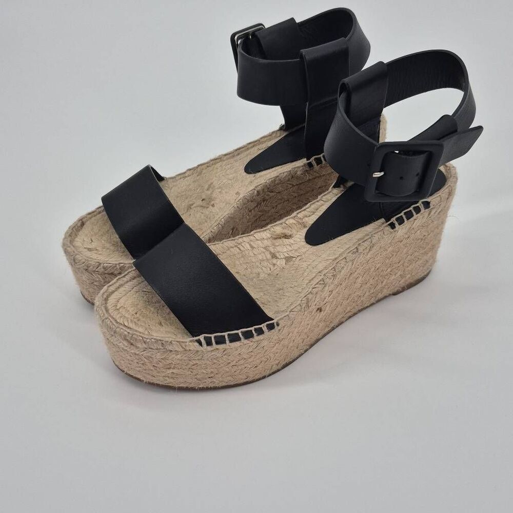 Vince Women’s Platform Wedge Ankle Strap Espadrilles Sandal Size 7